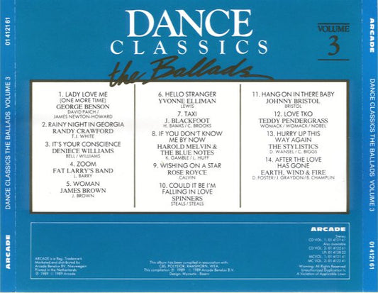 Various : Dance Classics The Ballads Volume 3 (CD, Comp)