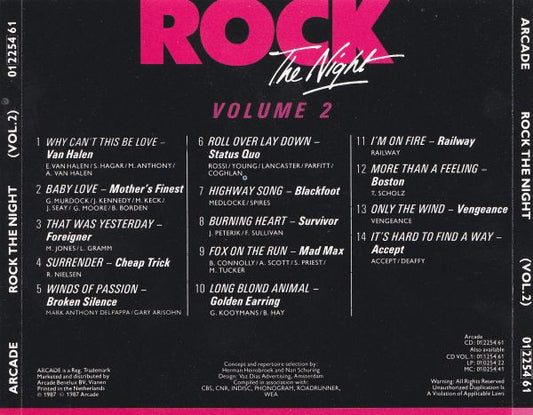 Various : Rock The Night (Volume 2) (CD, Comp)