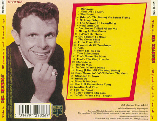 Del Shannon : This Is... Del Shannon (CD, Comp)