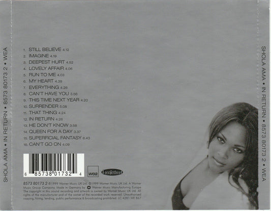 Shola Ama : In Return (CD, Album)