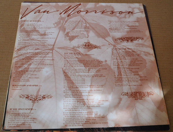 Van Morrison : A Sense Of Wonder (LP, Album)