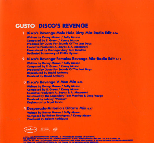 Gusto : Disco's Revenge (CD, Maxi)