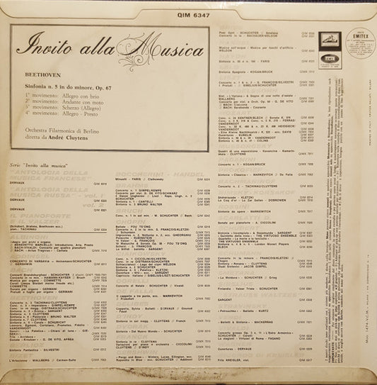 Ludwig van Beethoven, Berliner Philharmoniker, André Cluytens : Sinfonia N. 5 In Do Minore Op. 67 (LP, Album, Mono)