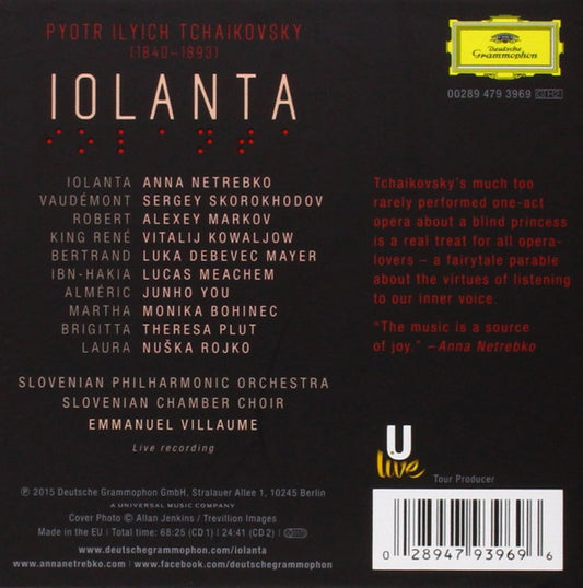 Pyotr Ilyich Tchaikovsky - Anna Netrebko | Sergei Skorokhodov | Alexey Markov (2) | Vitalij Kowaljow | Orkester Slovenske Filharmonije | Emmanuel Villaume : Iolanta (2xCD, Album + Box)