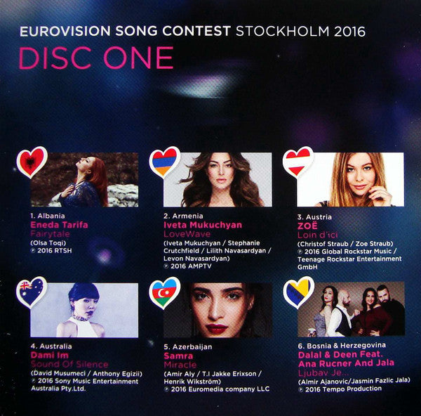 Various : Eurovision Song Contest Stockholm 2016 (Come Together) (2xCD, Album, Comp)