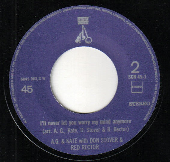 A.G. & Kate, Don Stover, Red Rector : My Ship Will Sail (7", Single)