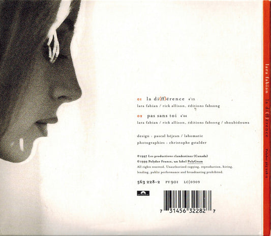 Lara Fabian : La Différence (CD, Single, Ltd)