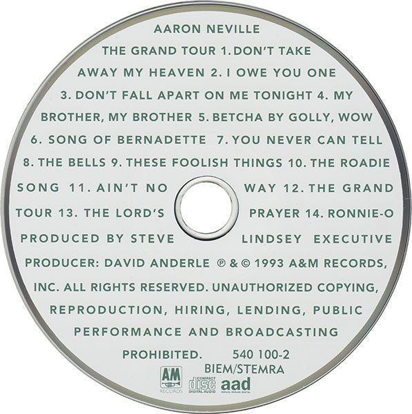 Aaron Neville : The Grand Tour (CD, Album)