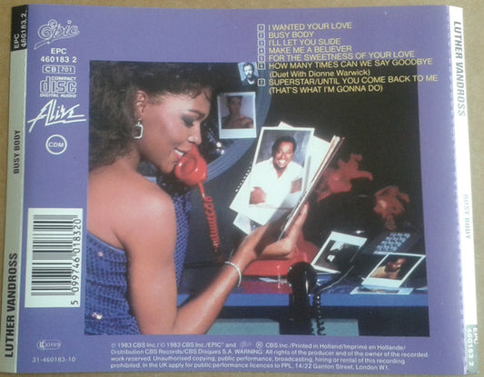 Luther Vandross : Busy Body (CD, Album, RE)