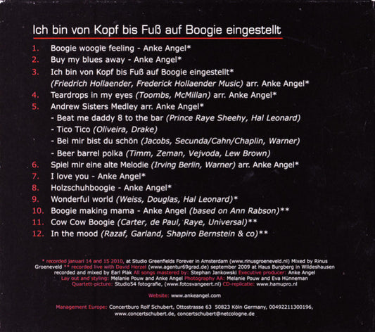 Anke Angel : Ich Bin Von Kopf Bis Fuß Auf Boogie Eingestellt (CD, Album)