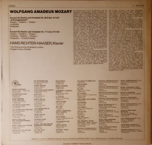 Wolfgang Amadeus Mozart, Hans Richter-Haaser, Philharmonia Orchestra, István Kertész : Konzert Für Klavier Und Orchester Nr. 26 D-dur KV 537 / "Krönungskonzert". Konzert für Klavier und Orchester Nr. 17 G-dur KV 453 (LP, Album)