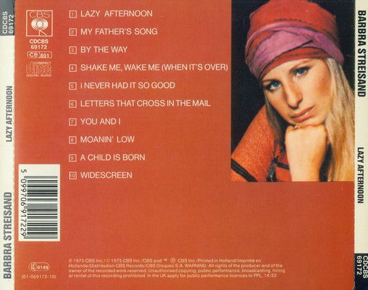 Barbra Streisand : Lazy Afternoon (CD, Album, RE)