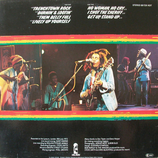 Bob Marley & The Wailers : Live! (LP, Album, RE)