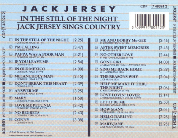 Jack Jersey : In The Still Of The Night / Jack Jersey Sings Country (CD, Album, Comp)