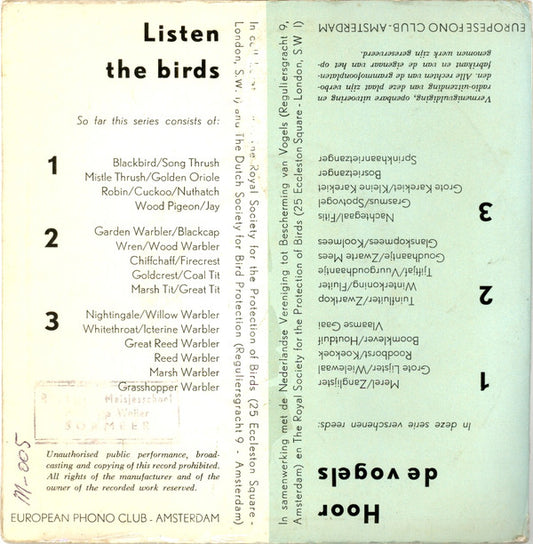 Hans A. Traber : Listen The Birds 3 = Hoor De Vogels 3 (7", EP)