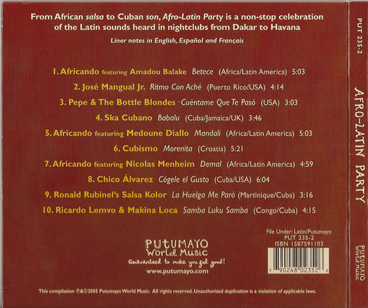Various : Afro-Latin Party (CD, Comp, Dig)