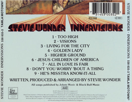 Stevie Wonder : Innervisions (CD, Album, RE)