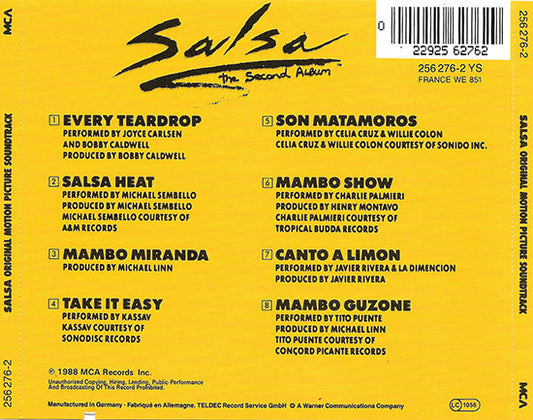 Various : Salsa. The Second Album. Original Motion Picture Soundtrack (CD, Comp)