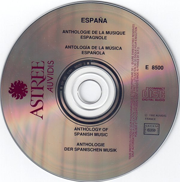 Various : España (Anthologie De La Musique Espagnole = Anthology Of Spanish Music = Antología De La Música Española = Anthologie Der Spanischen Musik) (CD, Comp)