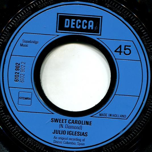 Julio Iglesias : Por Una Mujer (7", Single)