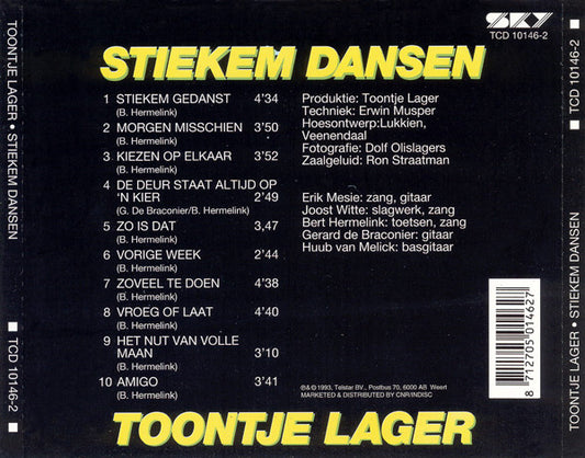 Toontje Lager : Stiekem Dansen (CD, Album)