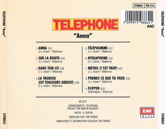 Téléphone : Anna (CD, Album, RE)