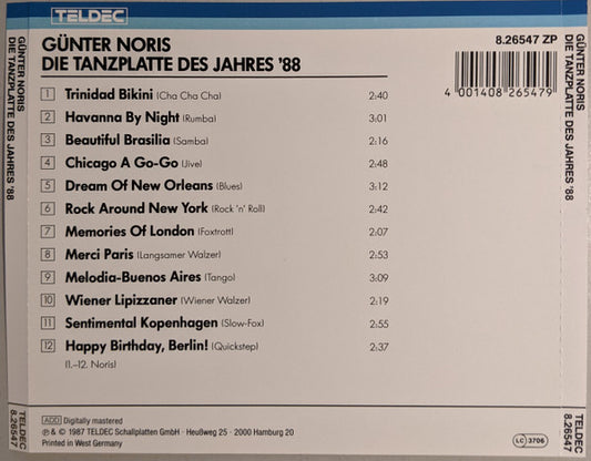 Günter Noris Big Band Strings And Chorus : Die Tanzplatte des Jahres ´88 (CD, Comp)