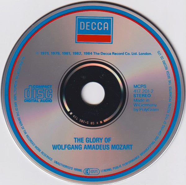 Wolfgang Amadeus Mozart : The Glory Of Wolfgang Amadeus Mozart (CD, Comp, RM)
