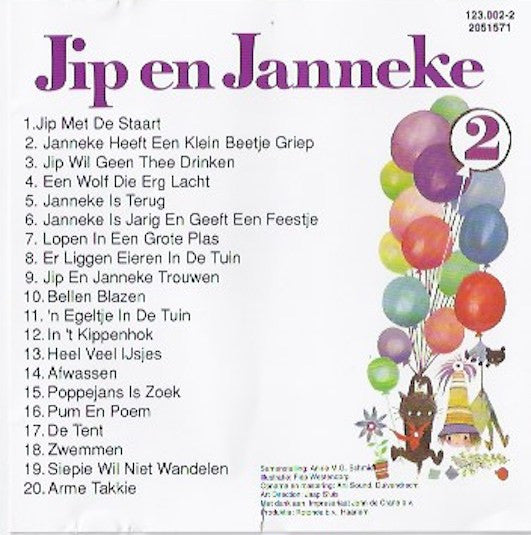 Annie M.G. Schmidt : Jip En Janneke 2 - Verhaaltjes Van Annie M.G. Schmidt (CD)
