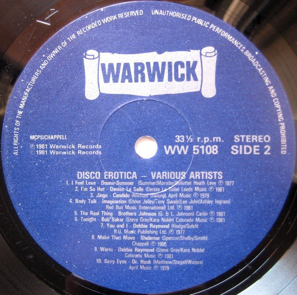 Various : Disco Erotica (LP, Comp, JA )
