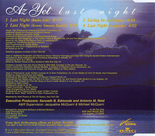 Az Yet : Last Night (CD, Single)