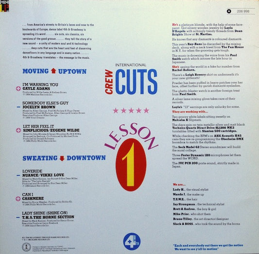 Various : International Crew Cuts - Lesson 1 (LP, MiniAlbum, Comp)