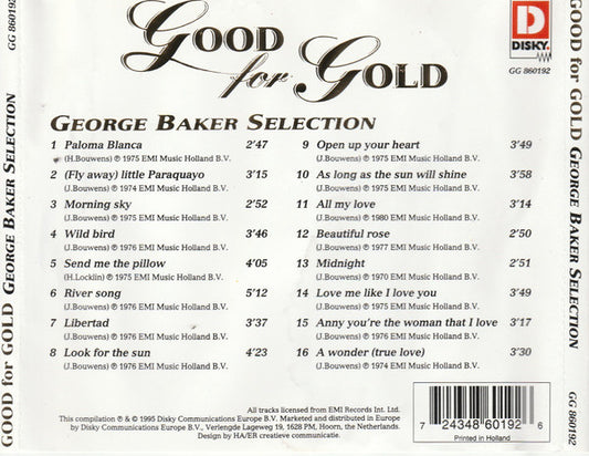 George Baker Selection : Good For Gold (CD, Comp)