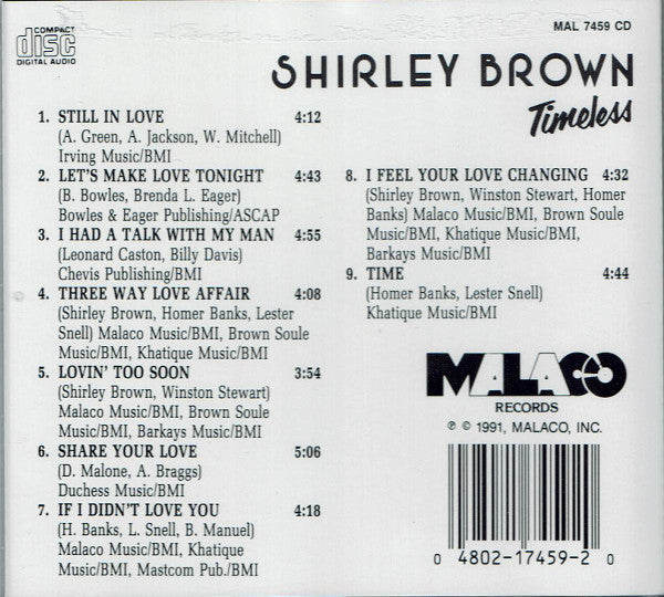 Shirley Brown : Timeless (CD, Album, RP)