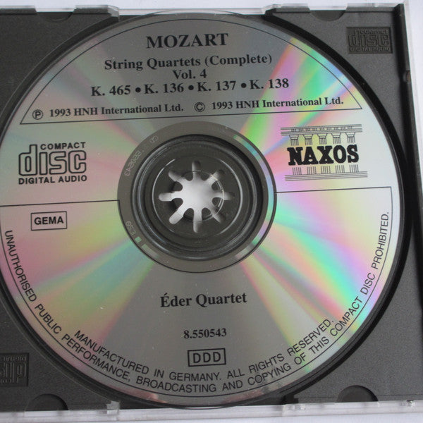 Wolfgang Amadeus Mozart : Éder Quartet : Mozart String Quartets (Complete) Vol. 5: K. 160 • K. 168 • K. 169 • K. 589 "Prussian No. 2" (CD, Album)