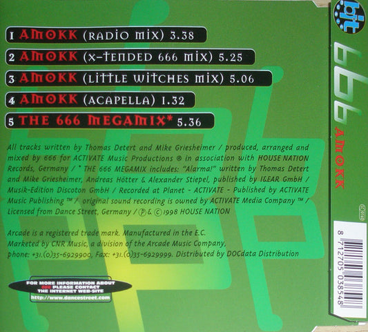 666 : Amokk (CD, Maxi)