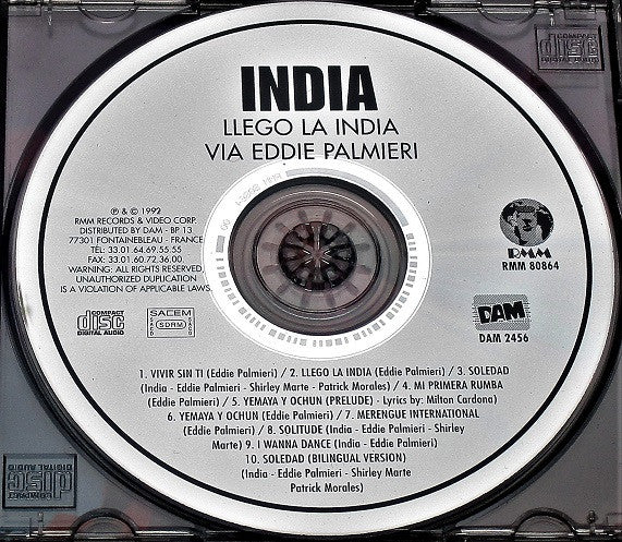 India, Eddie Palmieri : Llegó La India... Via Eddie Palmieri (CD, Album)