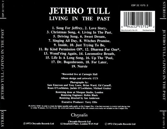 Jethro Tull : Living In The Past (CD, Album, Comp, RE, RM)