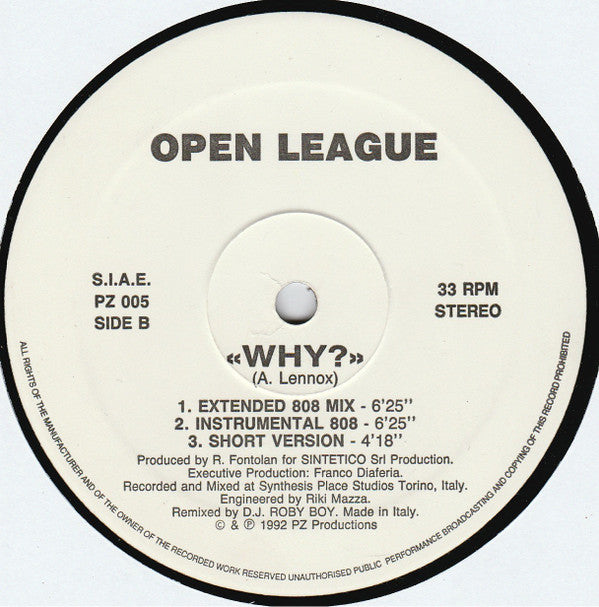 Open League : Why? (12")