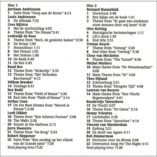 Various : The Alphabet Of Dutch Filmmusic (2xCD, Comp)