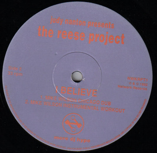 Judy Nanton Presents The Reese Project : I Believe (12")