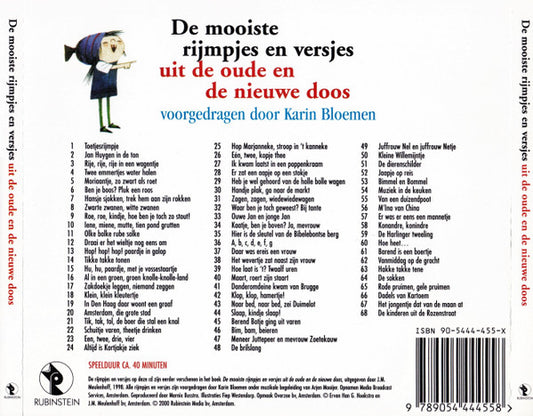 Karin Bloemen : De Mooiste Rijmpjes En Versjes Uit De Oude En De Nieuwe Doos (CD, Comp)
