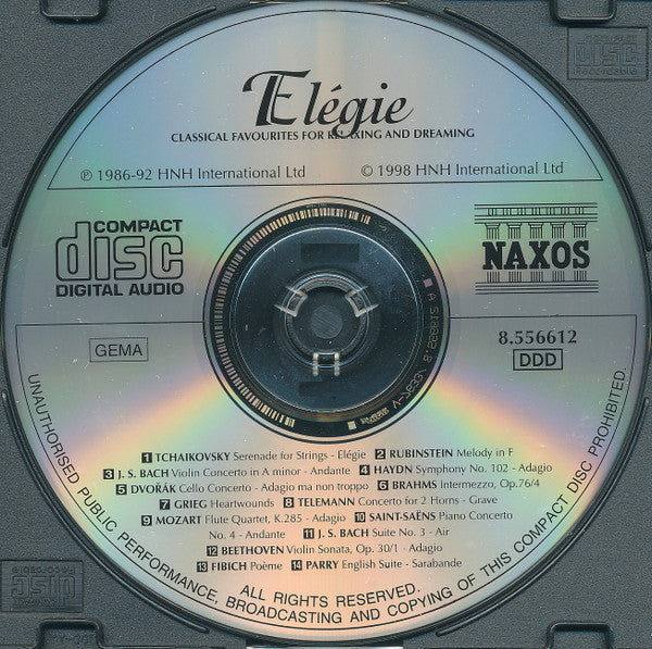 Various : Elégie - Classical Favourites For Relaxing And Dreaming (CD, Comp)
