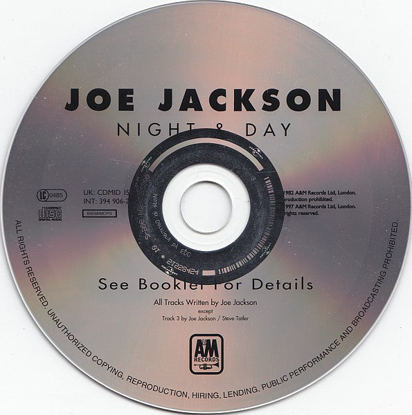 Joe Jackson : Night And Day (CD, Album, RE, RM, RP)