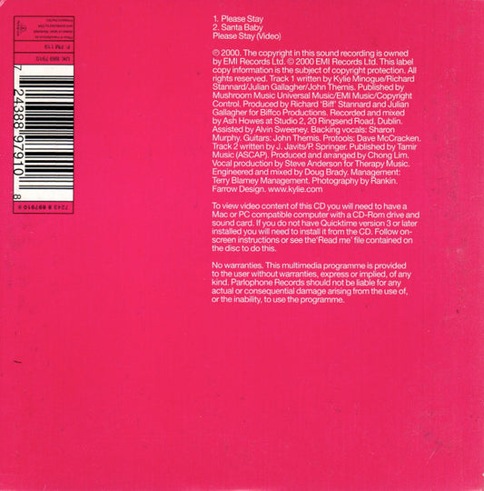 Kylie Minogue : Please Stay (CD, Single, Enh)