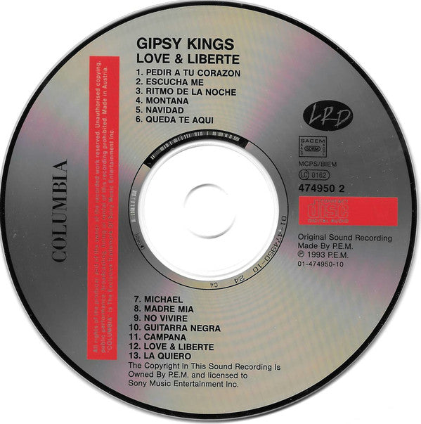 Gipsy Kings : Love & Liberté (CD, Album)