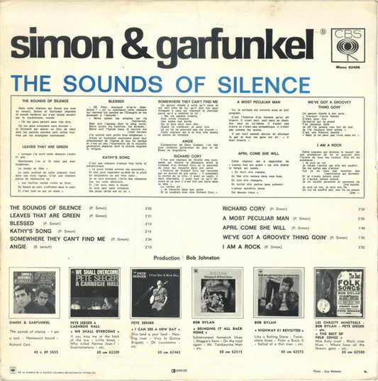 Simon & Garfunkel : Sounds Of Silence (LP, Album, Mono, RP)