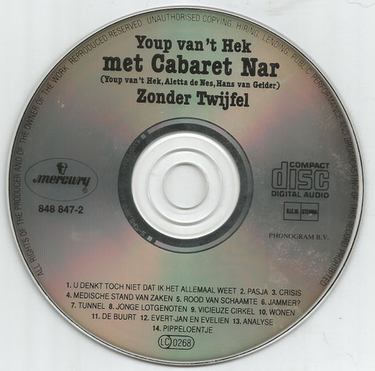 Youp van 't Hek Met Cabaret Nar : Zonder Twijfel (CD, Album)