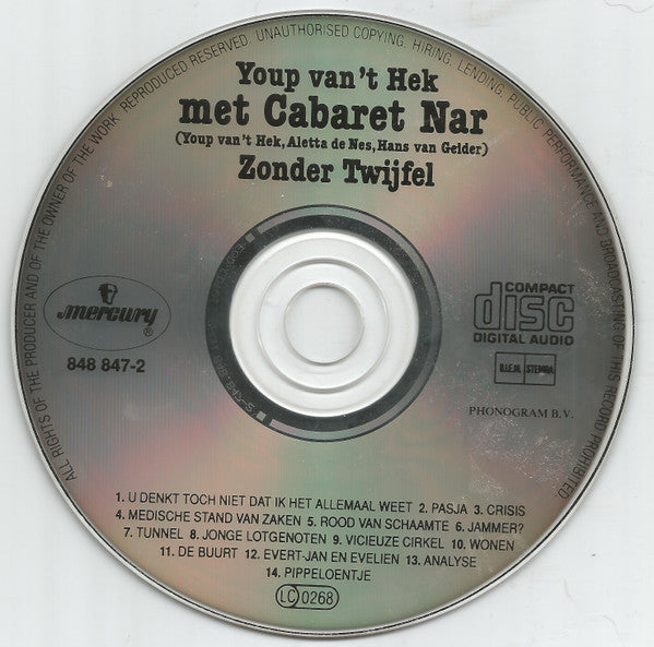 Youp van 't Hek Met Cabaret Nar : Zonder Twijfel (CD, Album)