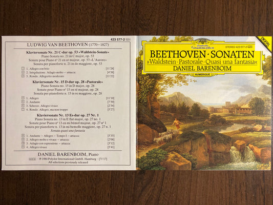 Ludwig van Beethoven – Daniel Barenboim : Sonaten »Waldstein • Pastorale • Quasi Una Fantasia« (CD, Comp)
